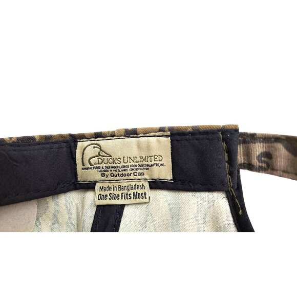 Ducks Unlimited Baseball Cap Mossy Oak Bottomland Camo Strapback Adjustable New - Picture 6 of 9